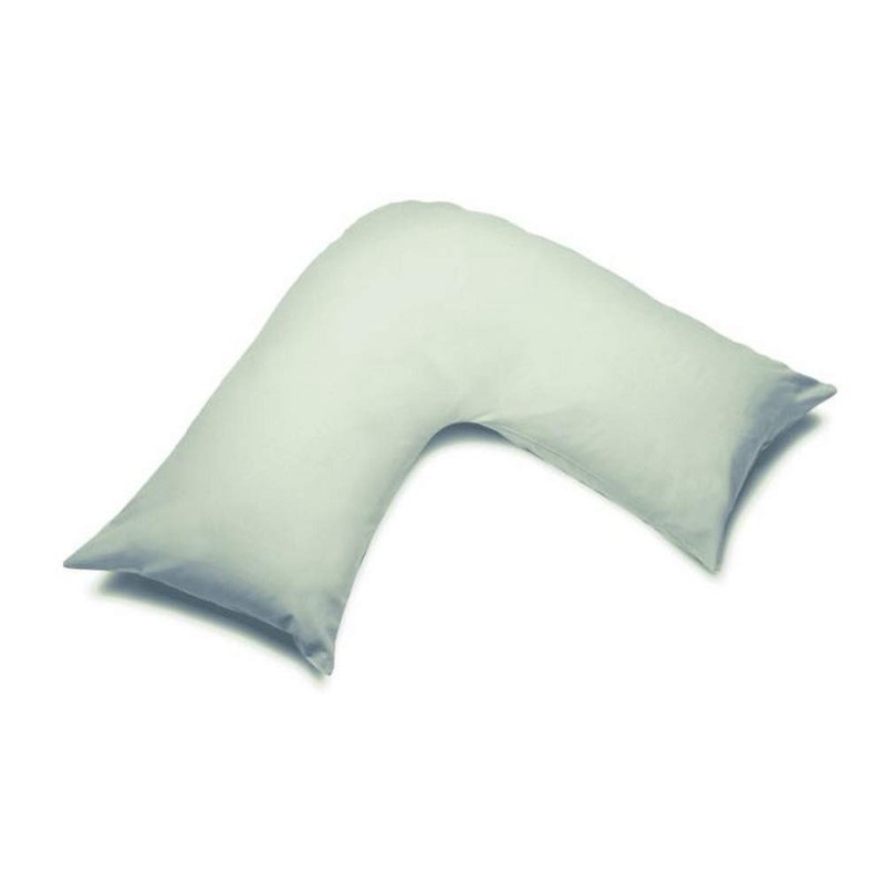 Belledorm Blue V shaped pillow case cover with poppers -