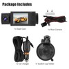 Bewinner 3 Channel Dash Cam Front and Rear 1080P Full