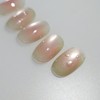 Guava handmade nail tip cheek magnet nail - almond short
