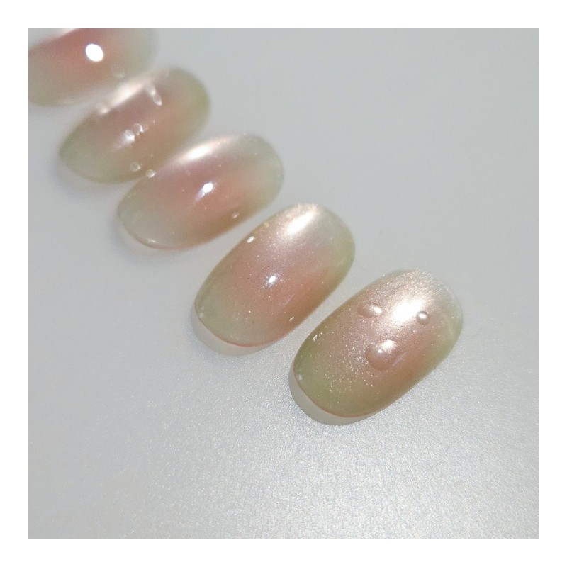 Guava handmade nail tip cheek magnet nail - almond short