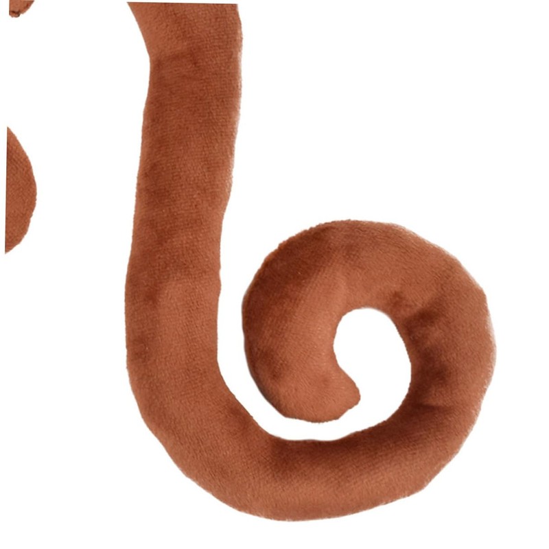Lurrose Monkey Ears Headband Tail Cosplay Animal Accessories Soft Comfortable