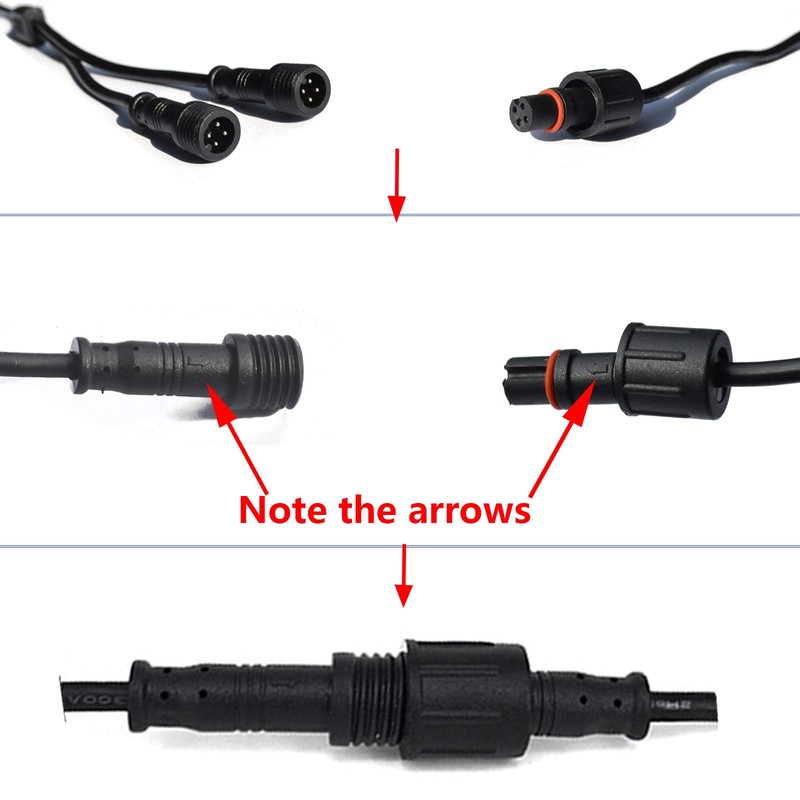 NBWDY Waterproof 1-4 Y Extension Cable Wire Cord Set for