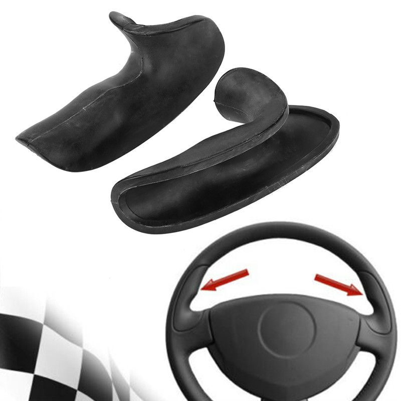 Pair Steering Wheel Rubber Replacement Thumb Grips Fit for Renault