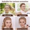 HFZRZFH Professional 2-Pack Weave Bangs Headband Set for Women -