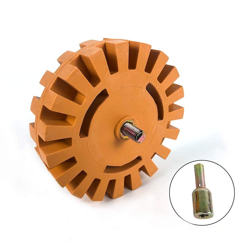 QWORK® Radierer Gummi Aufkleber Entferner, mit Bohradapter, für Kleberesten und