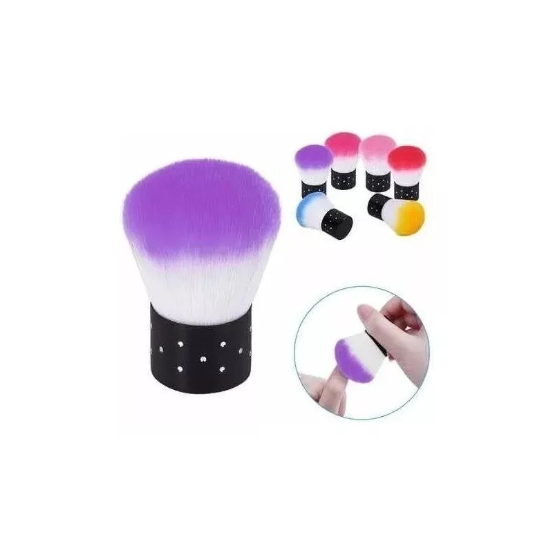 Fix Brocha Maquillaje Redonda Base Plana Diamantada