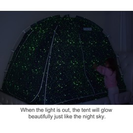 BESTEN Bed Tent for Your Privacy and Cozy Sleep (Twin, Night Sky (Glow-in-The-Dark))