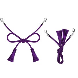 [TOuWA] Haori String with Tassel, Men's, Women's, Crab Tube, Kimono Accessories, Dressing Accessories, For All Years, Adult and Children, Present (Length 13.4 inches (34 cm), deep purple