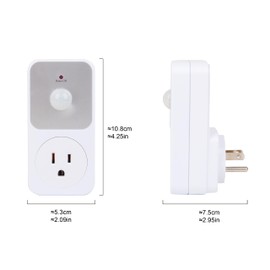 SummitLink Motion Activated Power Socket Electrical Outlet Heavy Duty Switch 110V 1800W Motion Detection Sensor Security Garage Light PIR