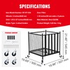 Happybuy Rolling Sports Ball Storage Cart, Lockable Basketball Cage with