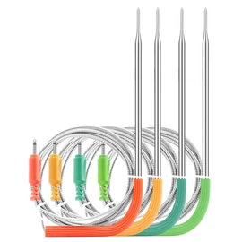 Inkbird WiFi Meat Thermometer 4-Pack Kit with Replacement Colored Probe, Compatible with IBBQ-4T