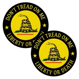 WSQ Don't Tread On Me Liberty Or Death Vinyl Sticker Decal (2 Pack) - 2 Inches - for Car Truck SUV Van Window Bumper Wall Laptop Tablet Cup Tumbler and Any Smooth Surface