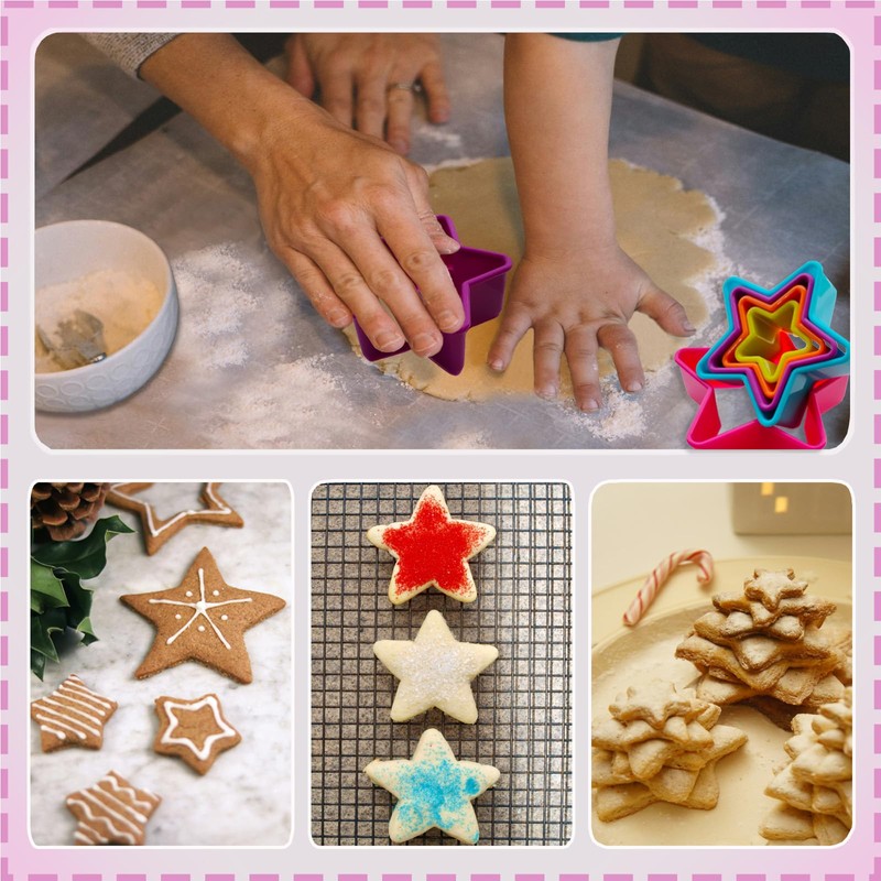 Cookie Cutter Set - 5 PCS Premium Star Shaped Cookie