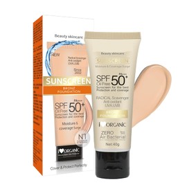 Sun Protection Cream, Sun Cream SPF 50+ for Face, Foundation Concealer Sunscreen - Waterproof, Sweat-Resistant, Moisture, Anti-Ageing, Sun Lotion Protects Against Sunburn SPF 50+ PA+++
