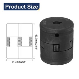 uxcell 1/2" to 7/8" L095 Flexible 3-Piece L-Jaw Coupling Coupler Set & Buna-N NBR Rubber Spider for Log Splitter Hybrid Equipment