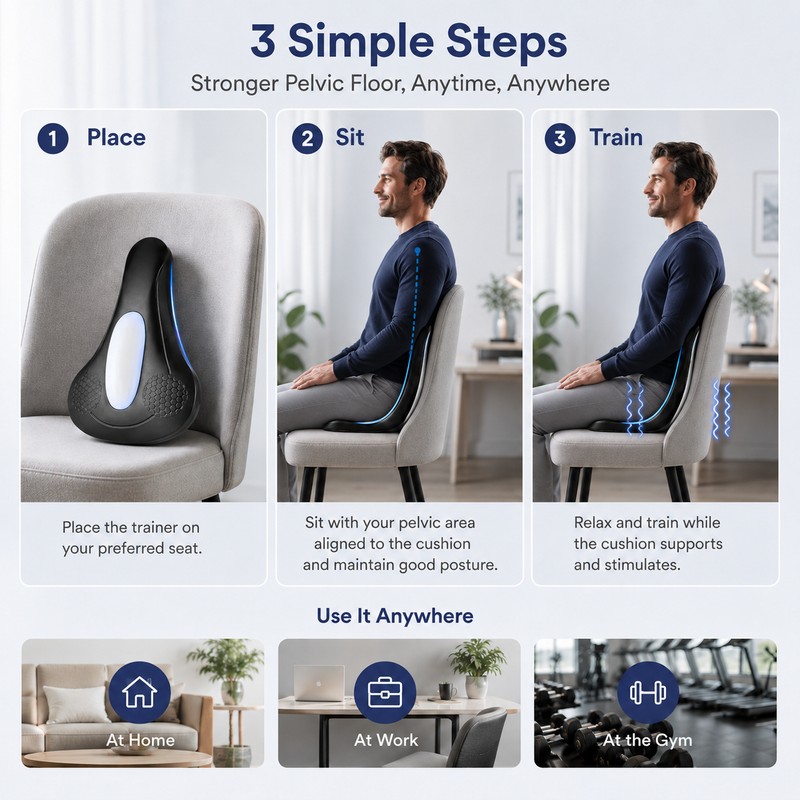 Pelvic Floor Trainer for Kegel Exercises – Ergonomic Training Seat