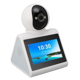 2K Security Camera with HD Screen, 2 Way Video Calling Smart Camera, Pet Camera with Speaker, Indoor Home Nanny Camera, Dog Camera, Baby Camera with Clock, AI Voice