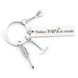 Keychain for Papa, Dad, Grandpa - Birthday Gift From Son, Father's Day, Christmas Ideas for New Dad, Grandparents, Men