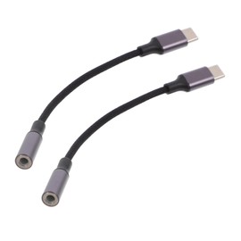 SHOWERORO 2pcs USB C to Headphone Jack Adapter Durable Audio Adapter for Type C Smartphones Compact Portable Design for Music and Calls