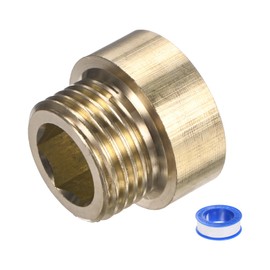 M METERXITY 1-Set Shower Head Extension Arm, Brass G1/2 Male to Female Extension Pipe Fitting Adapter with PTFE Thread Seal Tape for Shower/Faucet, Pipe Plumbing Coupler 0.79"/20mm 2pcs