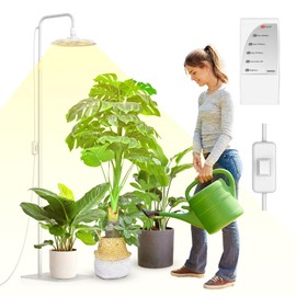 SANSI Grow Lights for Indoor Plants, 100W Full Spectrum Tall Plant Lights for Indoor Growing, 47"-70" Standing Grow Light with Remote Control 5 Level Dimmable 10200LM 8/12/14H Auto On/Off Timer