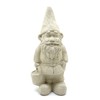 Garden Gnome with Bucket: Solid Durable Stone Statue with Vintage