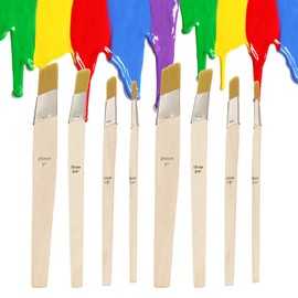 Professional Angled Paint Brush Set | 2-Pack Cutting-In Tools for Precision Edging & Decorating | 8 Brushes (0.25/0.5/0.75/1 inch) with Ergonomic Handles