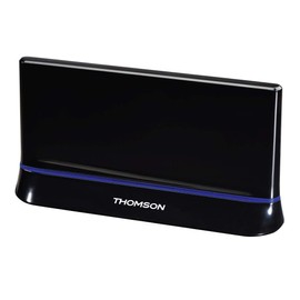 Thomson - ANT1487 Indoor Antenna for TV/Radio, HDTV/3D, DVB-T/T2, Active, Perf. 45 - Black (1 ACCESSORES)