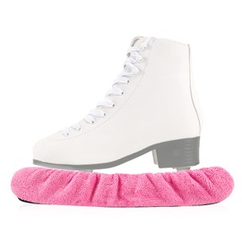 Mebiosi Ice Skate Blade Covers, Figure Skate Soakers Hockey Skate Guards Ice Skate Guard for Girls Boys Youth Women Men Adult(L Pink)