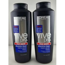 L'Oréal L'OREAL VIVE PRO FOR MEN ABSOLUTE CLEAN HAIR BODY WASH 13 OZ  ( 2pcs )