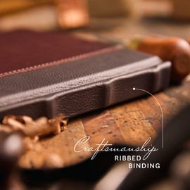 Luxury Leather Sketchbook, Hardcover Drawing Notebook, Pen Loop/Magnetic Closure, Acid Free 150gsm Thick Paper, Full Grain Leather Artisan Collection by Leatherpress (9.3” x 7.8” x .9”)