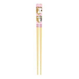OSK BB-6 Pink Chopsticks 8.3 inches (21 cm) mofusand Bamboo Safety Chopsticks Non-slip Easy to Hold, Natural Bamboo, Made in Japan