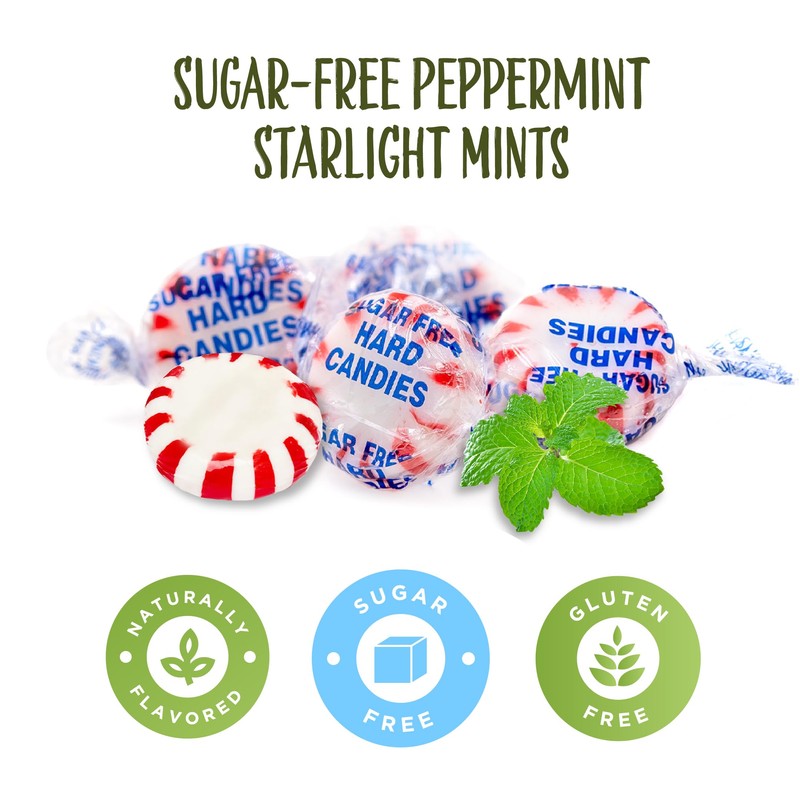 Sugar-Free Starlight Peppermints | 1-Pound Bag | Hard Candy