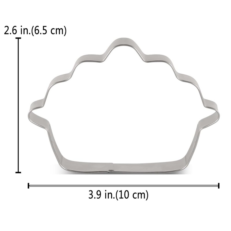 LILIAO Thanksgiving Pumpkin Pie Cookie Cutter - 4 x 2.6