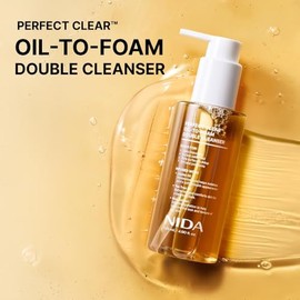 NIDA Limpiador doble de aceite a espuma Perfect Clear™ | Aceite de jojoba, aceite de árbol de té, extracto de arroz | Ideal para impurezas diarias, exceso de sebo, limpieza de poros, puntos negros