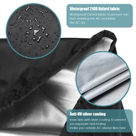 Gicov Air Conditioner Cover for Outside Units Heavy Duty Waterproof AC Cover Outdoor Square Central AC Protection AC Unit Cover for Winter with Air Pocket (36x36x39in)