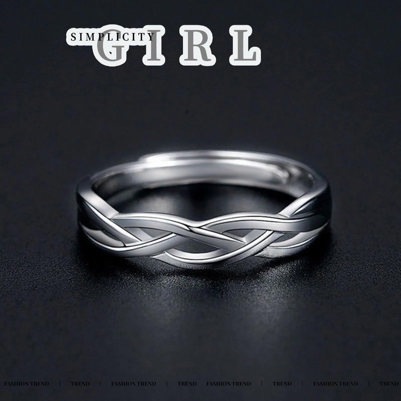 Ticome Silver Thumb Rings for Women,Adjustable Double Layered Cross Smooth