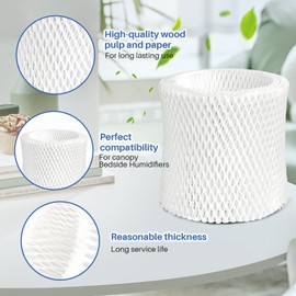 HIFROM 4Pack Humidifier Wicking Replacement Filter, Humidifier Wick Filter, Humidifier Filter Compatible with Canopy Bedside Nursery Cool Mist Humidifier