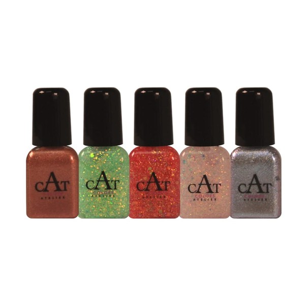 CAT 5 Color Set Liquid Glitter Eyeshadow Looong Lasting, Waterproof,