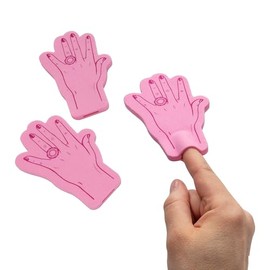 Fun Express 3" x 4 1/2" Mini Ring Finger Bachelorette Party Foam Fingers - 12 Piece