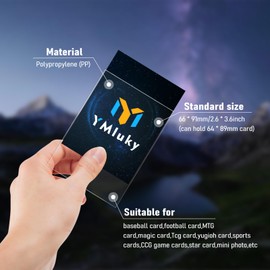 YMluky 600PS Clear Trading Card Sleeves, Baseball Card Sleeves Perfect Fit for MTG, Yugioh, Magic，Football Cards,Game Card, Sport Card Sleeve