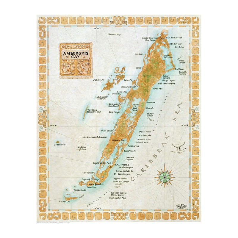 One Treasure Limited Antique Vintage Old World Caribbean Belize Ambergris