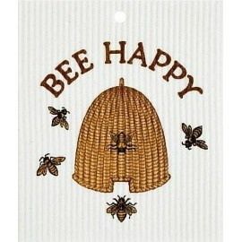 Talla Imports Bee Happy Swedish Dishcloths ~~ Set of 2 ~~ Made in Sweden ~~ F/S