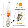 JAINJOT Christmas Flicker Flame Light Bulbs, Clear Flame Shape Replacement