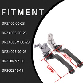 IUVWISN Motorcycle Brake Clutch Lever Pivot Levers Set Adjustable CNC for DRZ400 DRZ400S DRZ400SM DRZ400E 00-23 DR250R 97-00 DR200S 15-19 Dirt Pit Bike Black