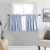 DONREN Short Curtains Light Blue Half Window Curtains Privacy Curtain