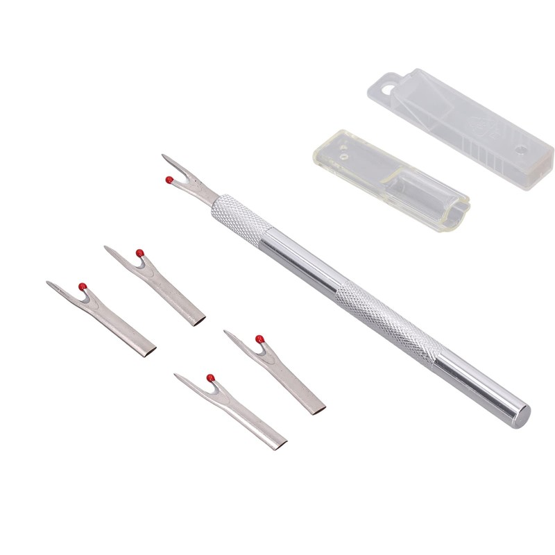 Seam Ripper, Metal Seam Ripper Set with Replacement Blade, Aluminum