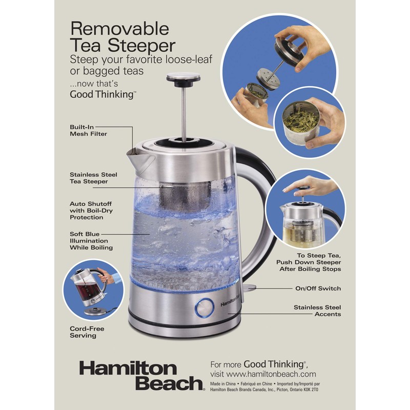 Hamilton Beach 40868 Electric Kettle, One size, Black