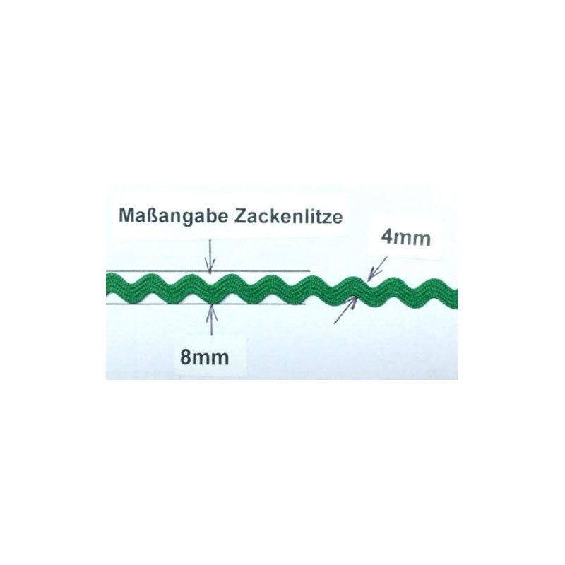 Großhandel für Schneiderbedarf 5 m Lurex Zag Braid Silver 8