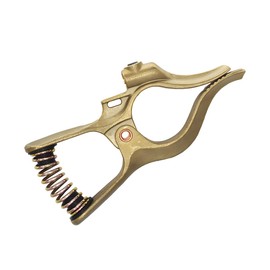 Sandfren T-Style Welding Ground Clamp, 300-Amp Brass Welding Ground Earth Grip Clip with Smooth Surface, Heavy Duty Manual Automotive Repair Accessories, Universal for Vehicles